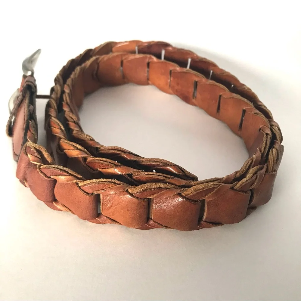 Vintage Cinnamon Genuine Leather Belt (Lg)